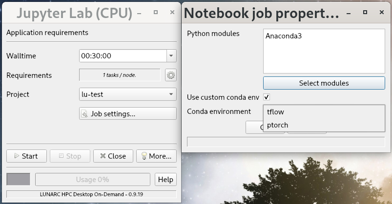 Choosing your conda environment in GfxLauncher