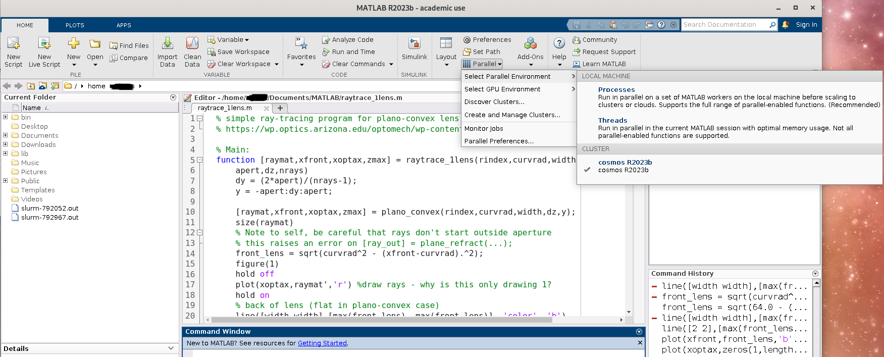 Code example